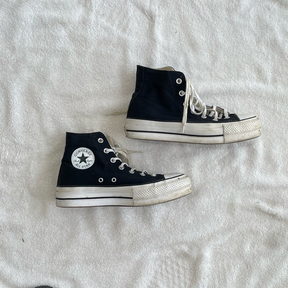 Converse Black and White High-Top Sneakers - Picture 1 of 3